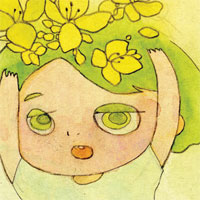 『菜の花ちゃん』2011年 水彩紙に鉛筆・顔彩 242x273(mm)degesu