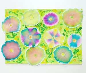 簡単にじみ絵で魔法のお花づくり(ペーパークロマトグラフィー)