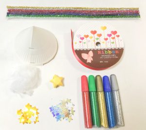 紙皿ミニクリスマスツリー材料