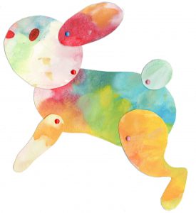 うごく紙人形（うさぎ）