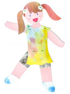 動く紙人形の作り方（割りピン）