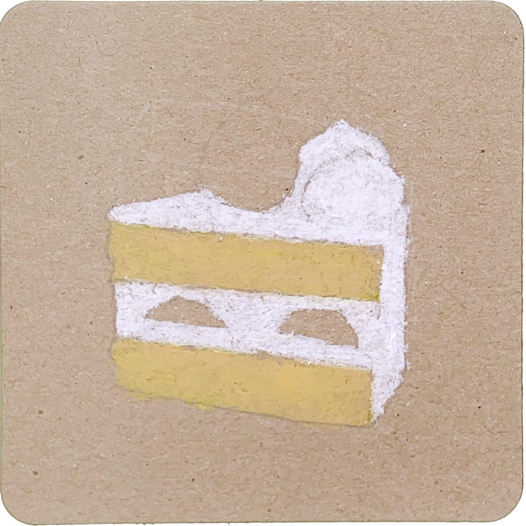 クレヨンで「ショートケーキ」の絵の描き方 クリームを塗る