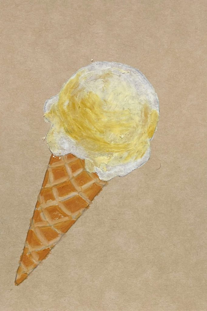 クレヨンアート「アイス」クッキークリームの描き方②